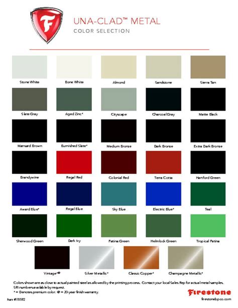 firestone sheet metal|firestone metal roofing color chart.